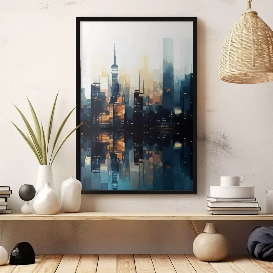 murales de pared Atardecer en una gran ciudad f47677