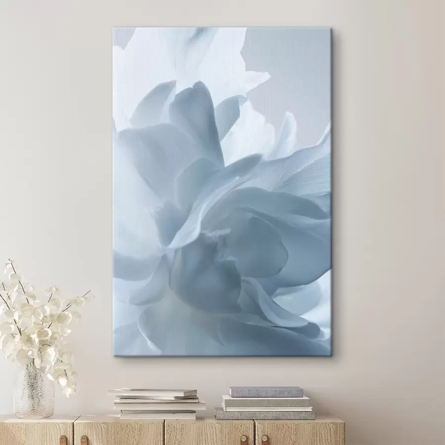 murales de pared delicados pétalos en tonos azules s47691