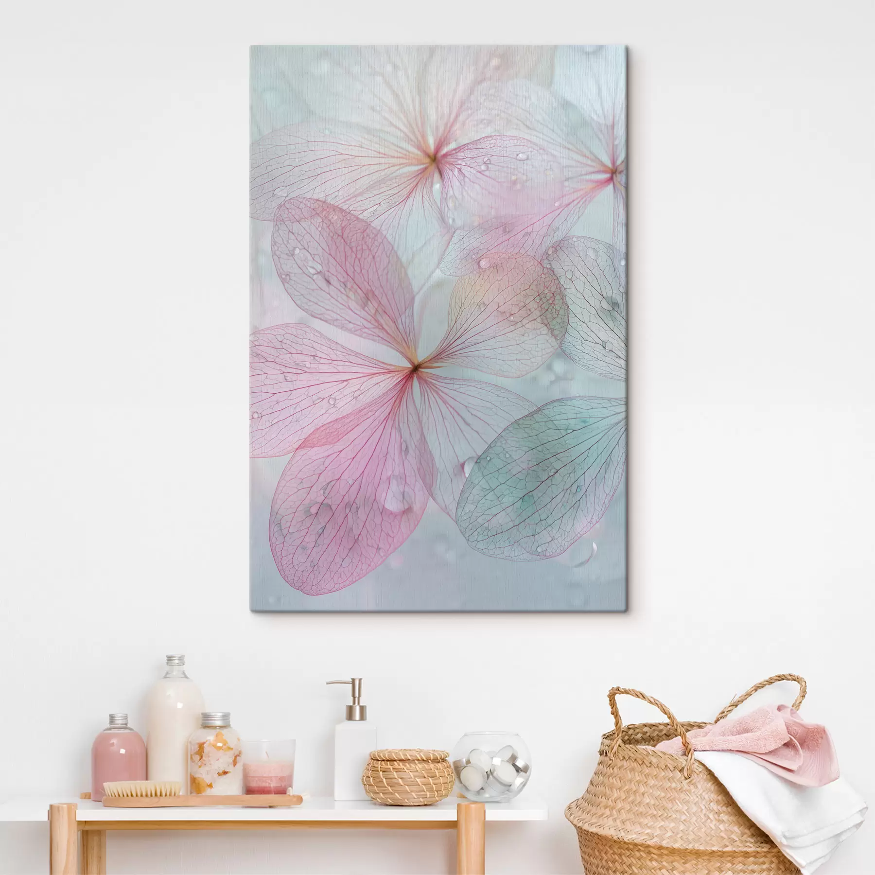 murales de pared flores con venas bajo el agua s47693