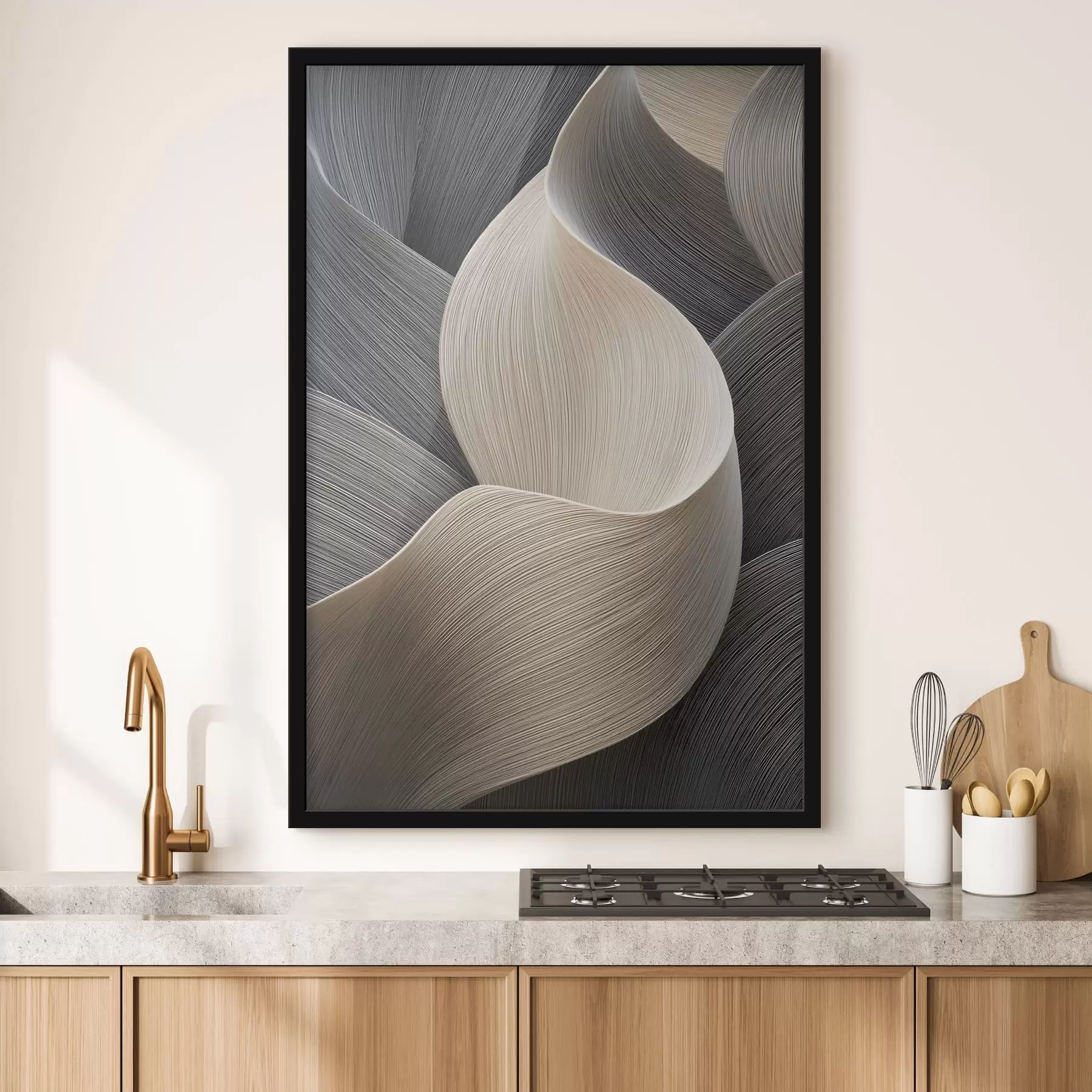 murales de pared ondas abstractas con imitación de volumen f47697