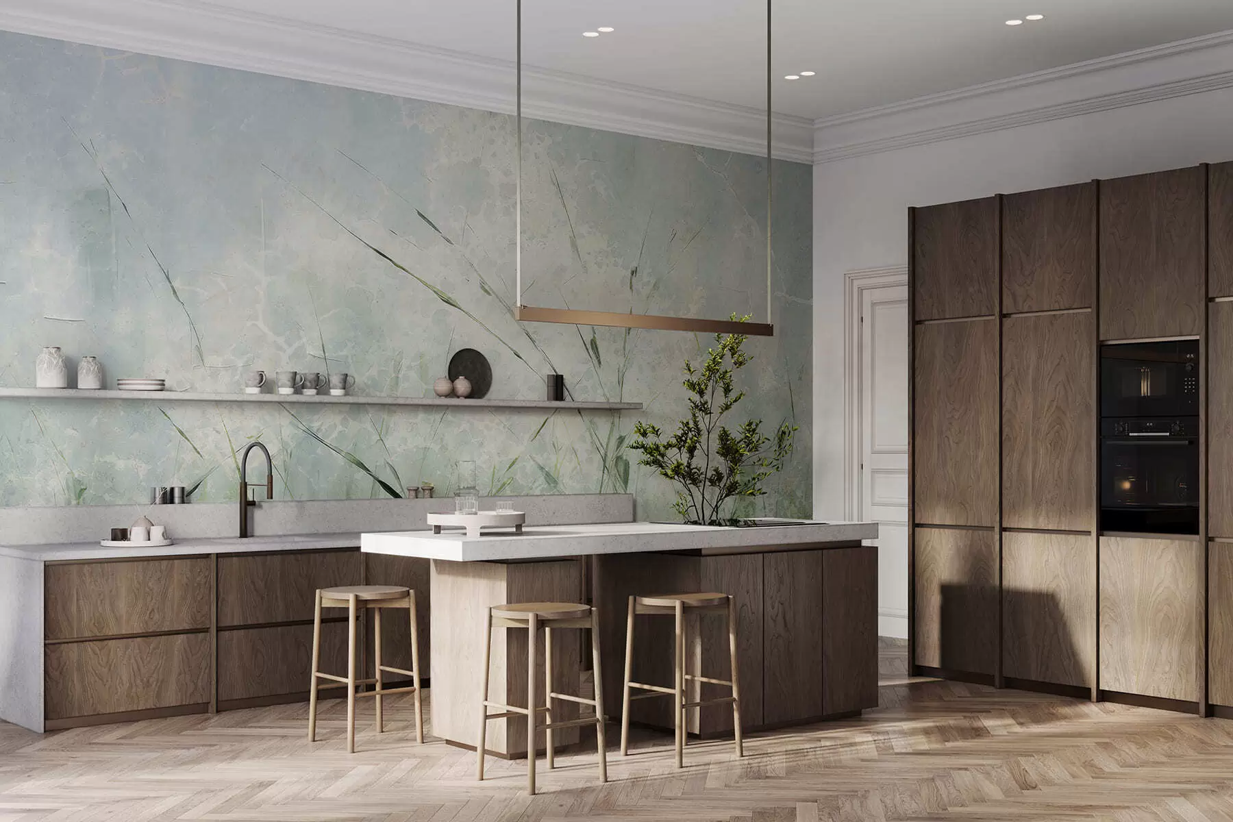 murales de pared Ligereza de la hierba w05176