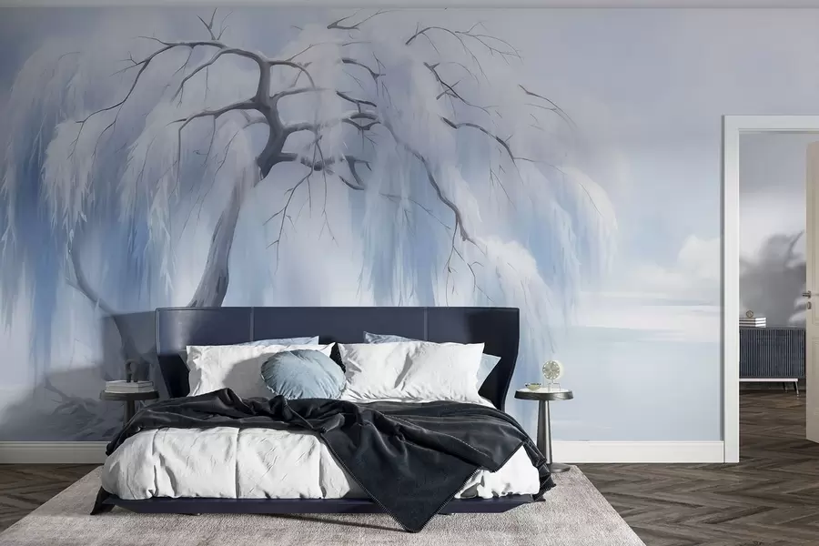 murales de pared Árbol pintado exuberante w05179
