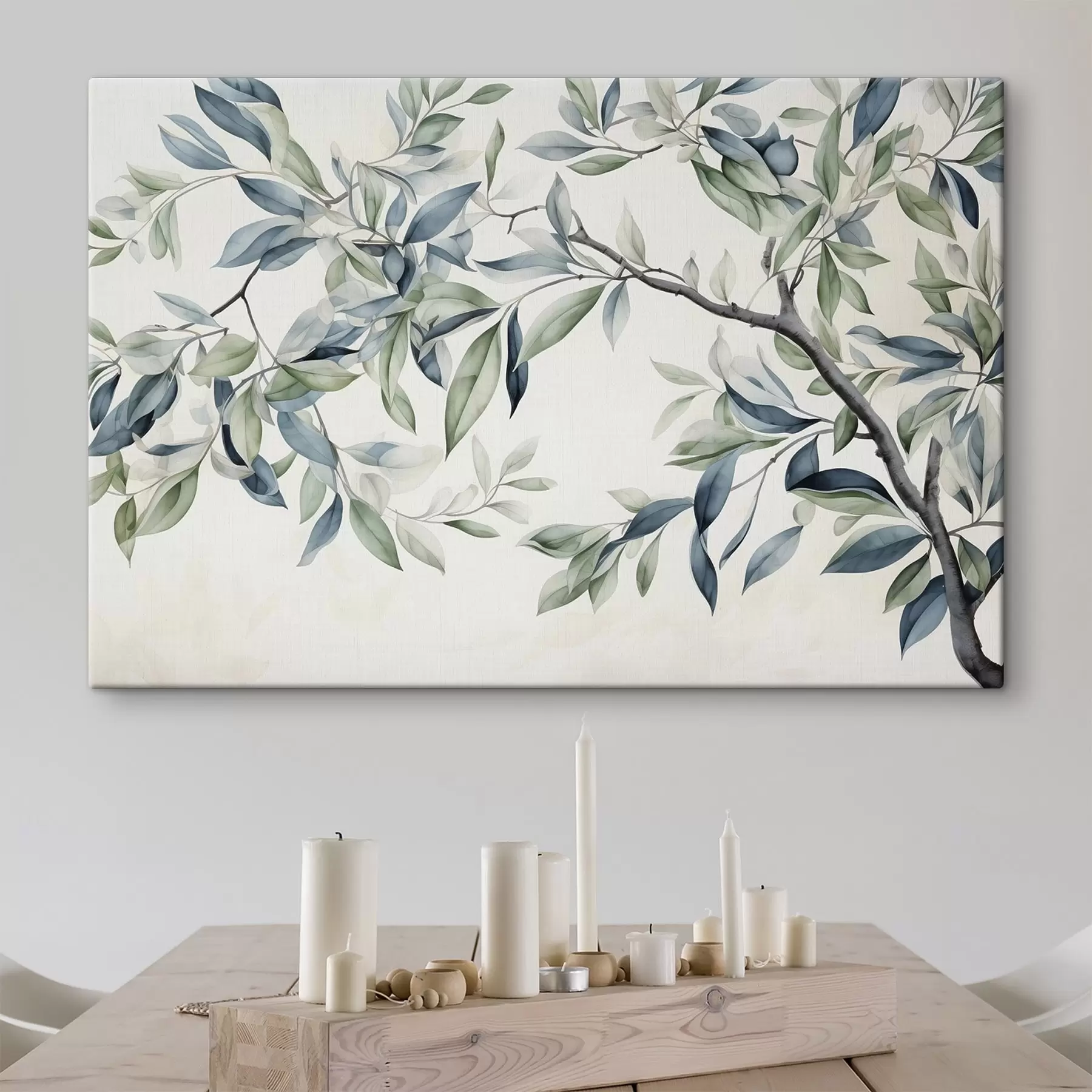 murales de pared Rama de árbol, pintura en acuarela s47704