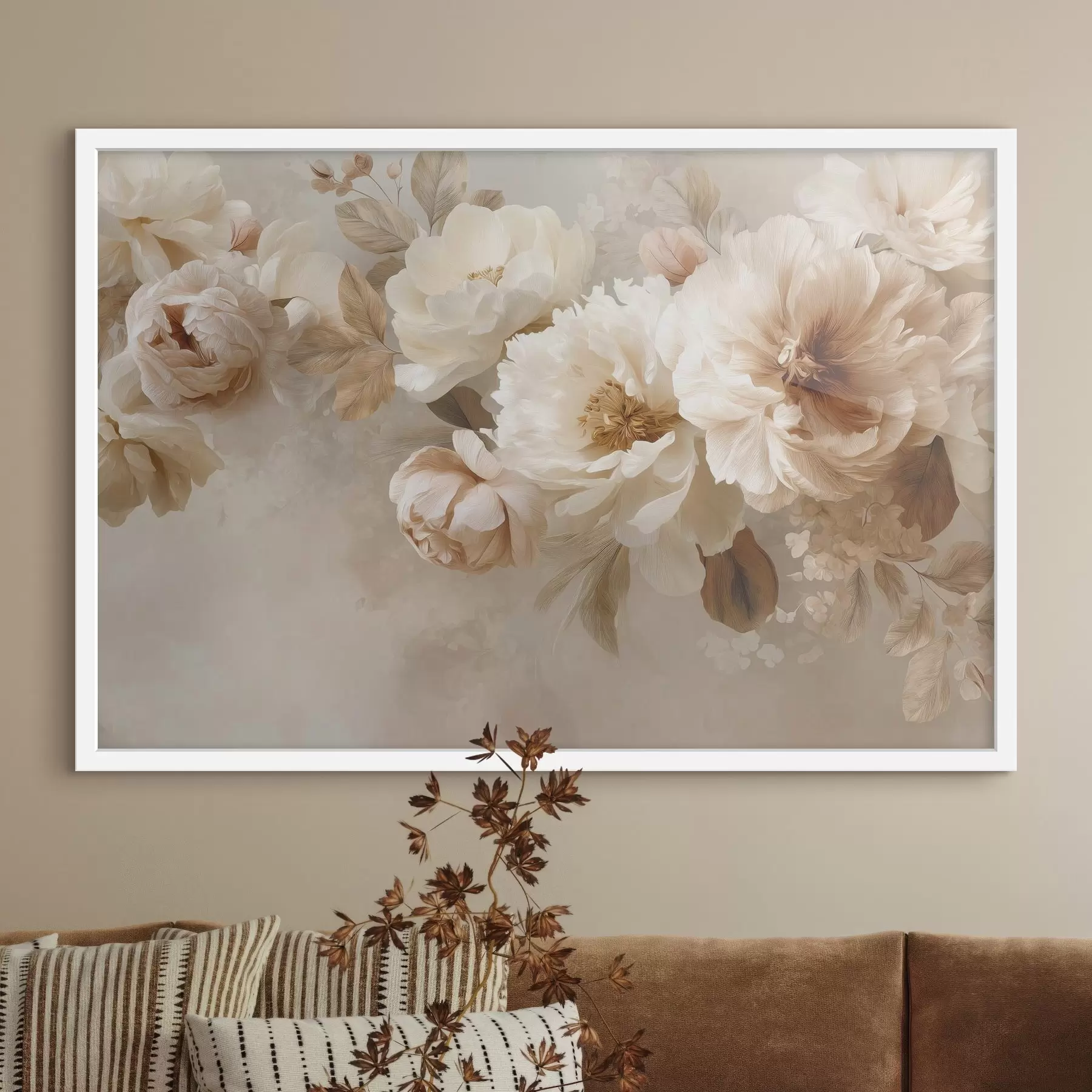 murales de pared Flores grandes de peonía f47702