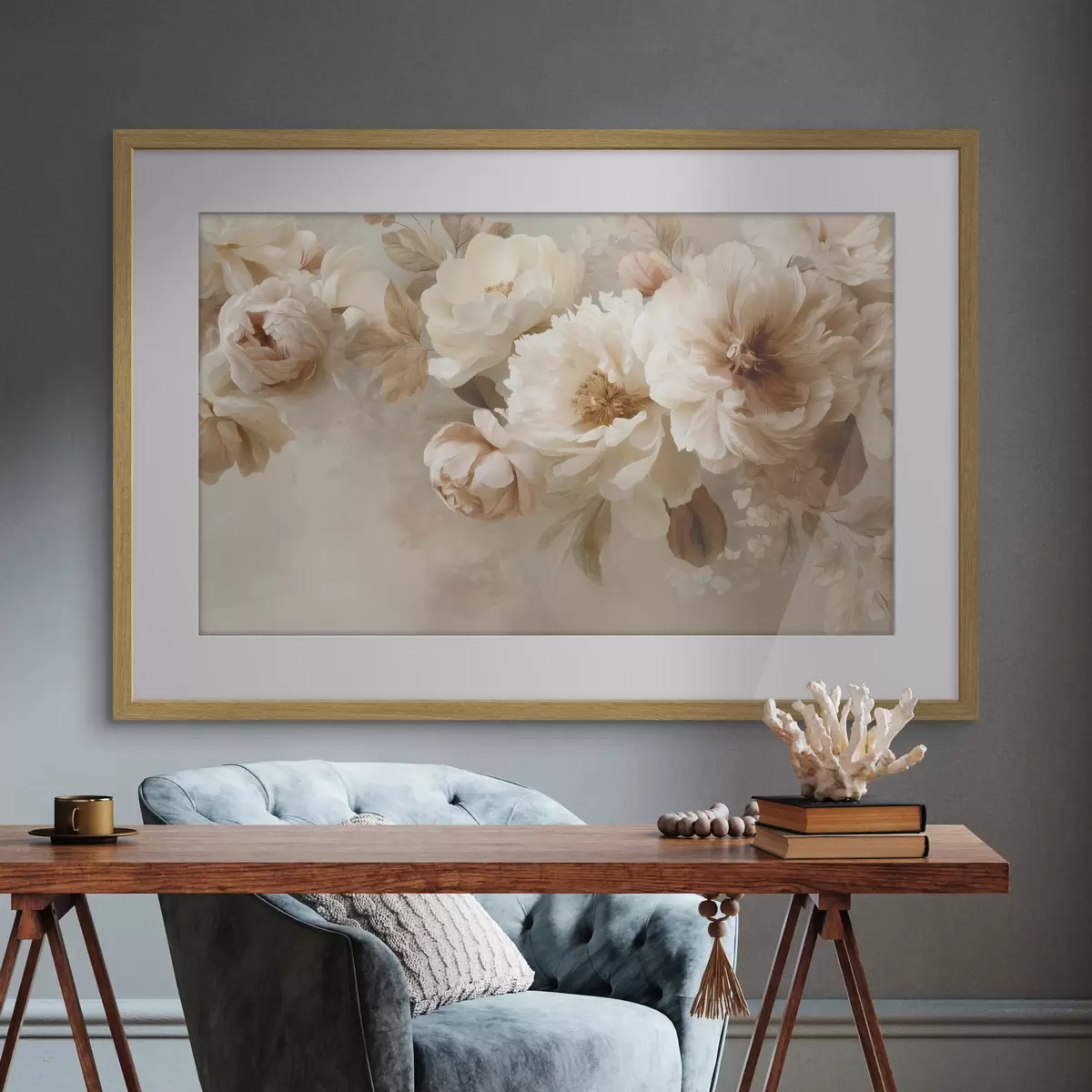 Poster Flores grandes de peonía f47702