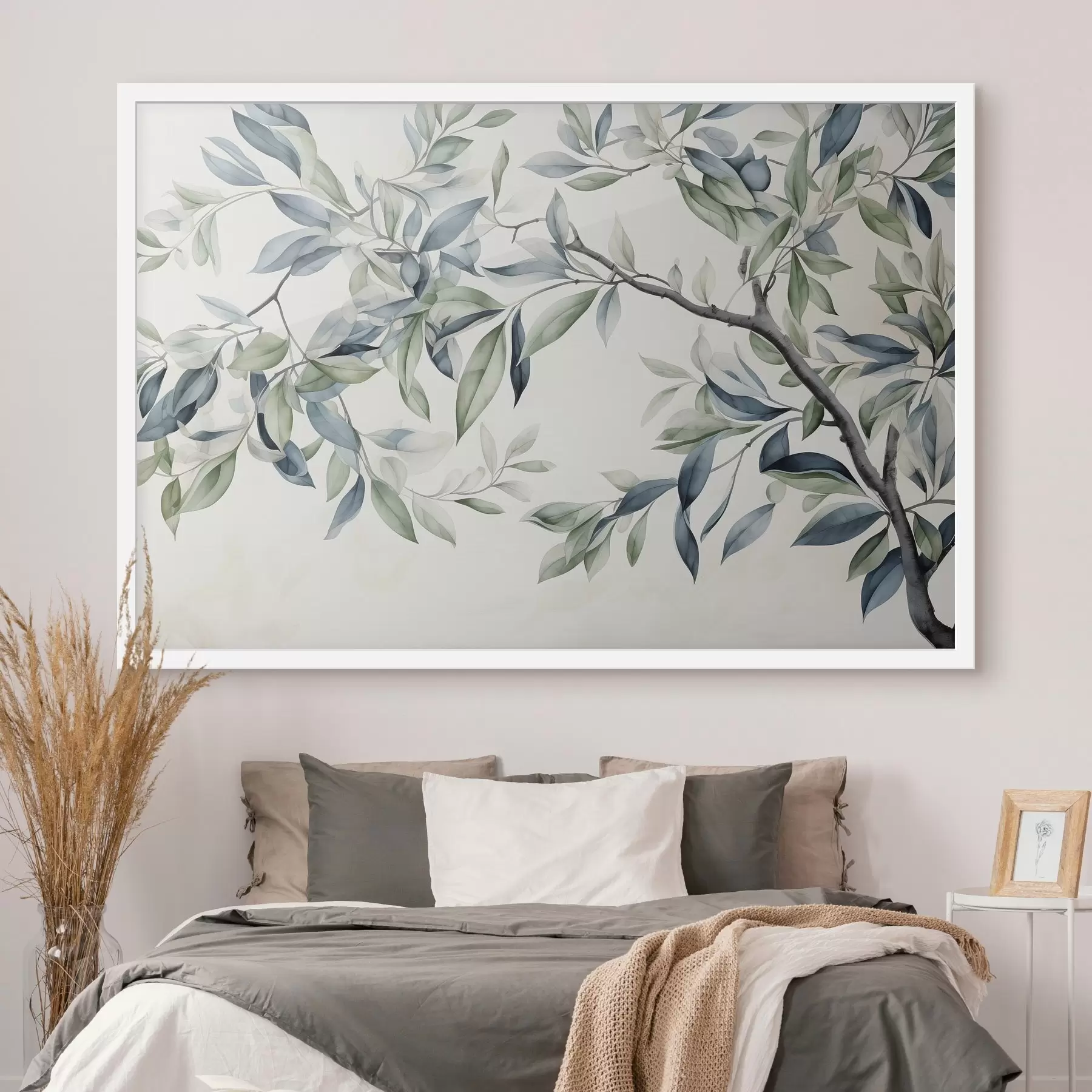 murales de pared Rama de árbol, pintura en acuarela f47704