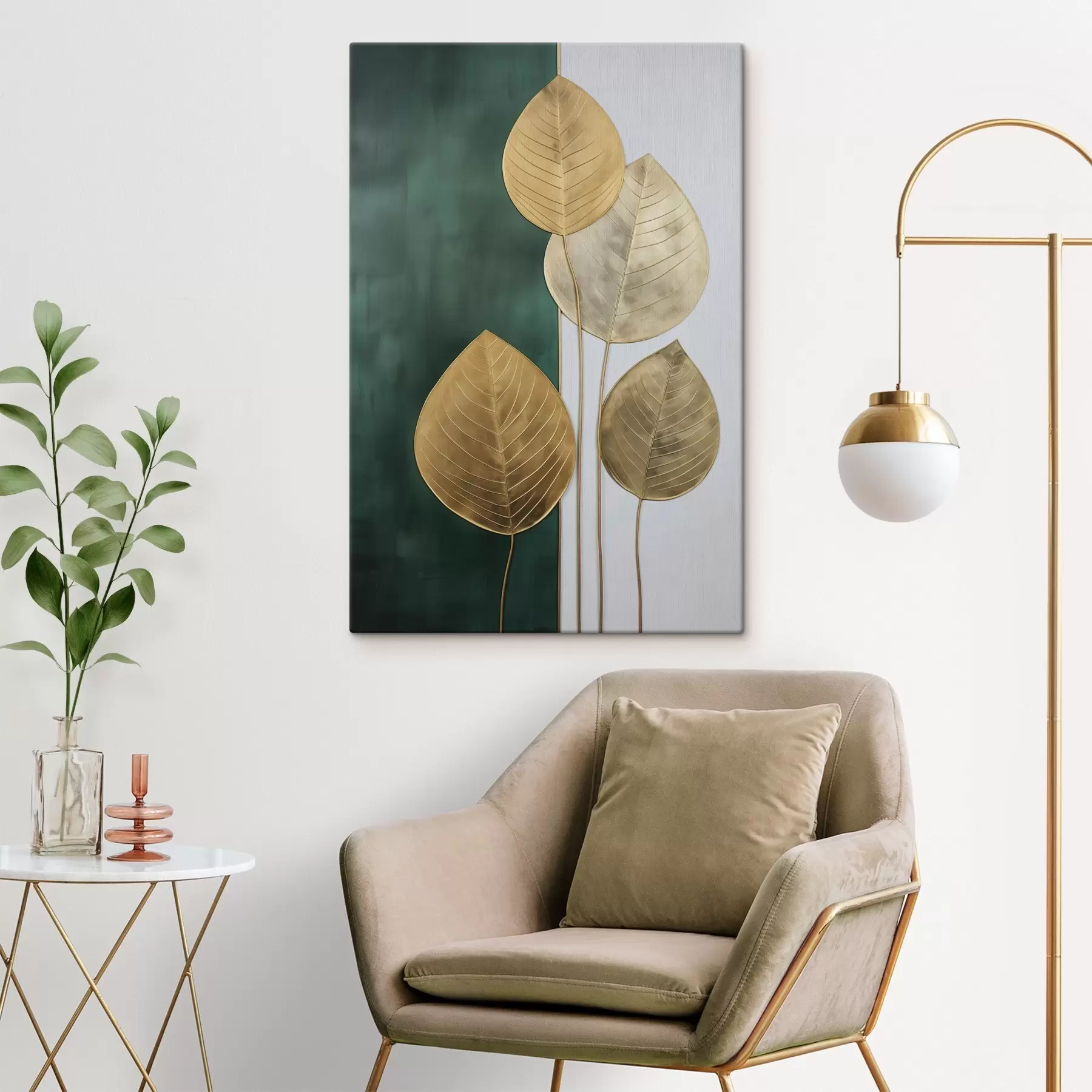 murales de pared Hojas abstractas s47718