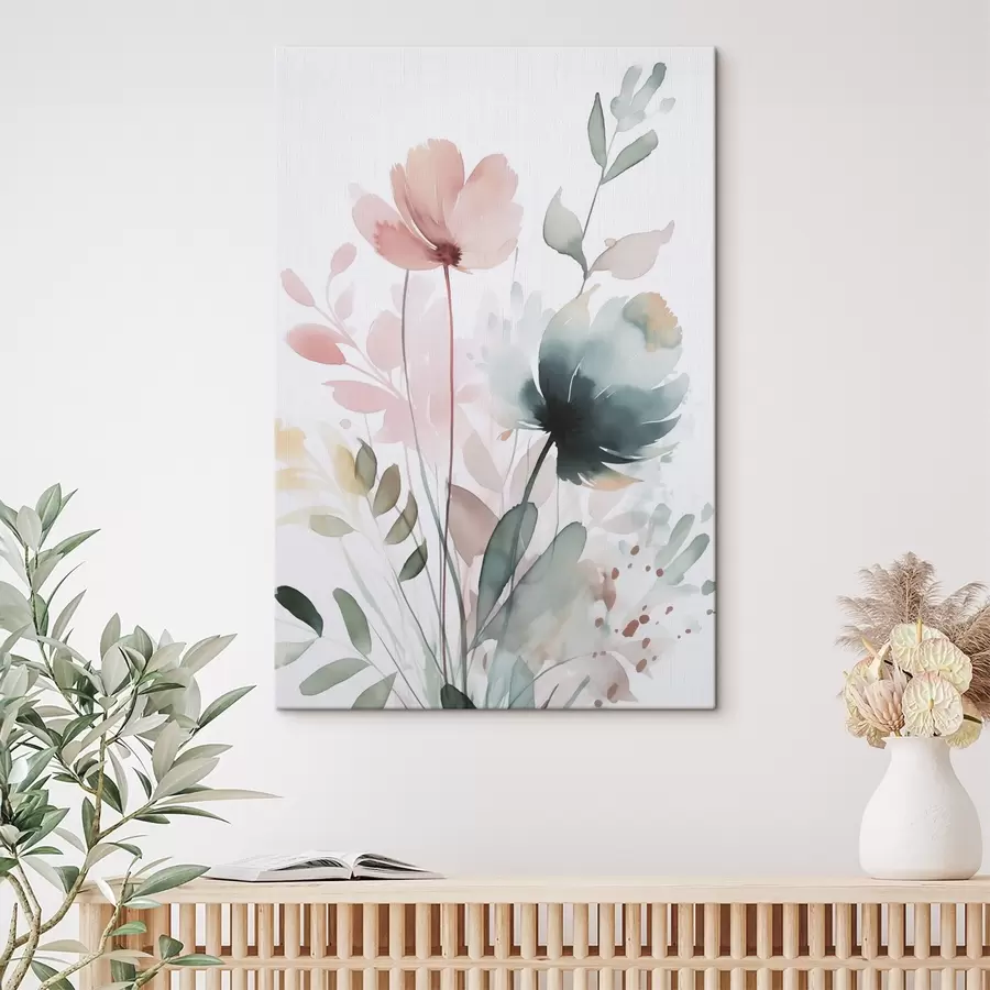 murales de pared Acuarela imitación vegetación s47725