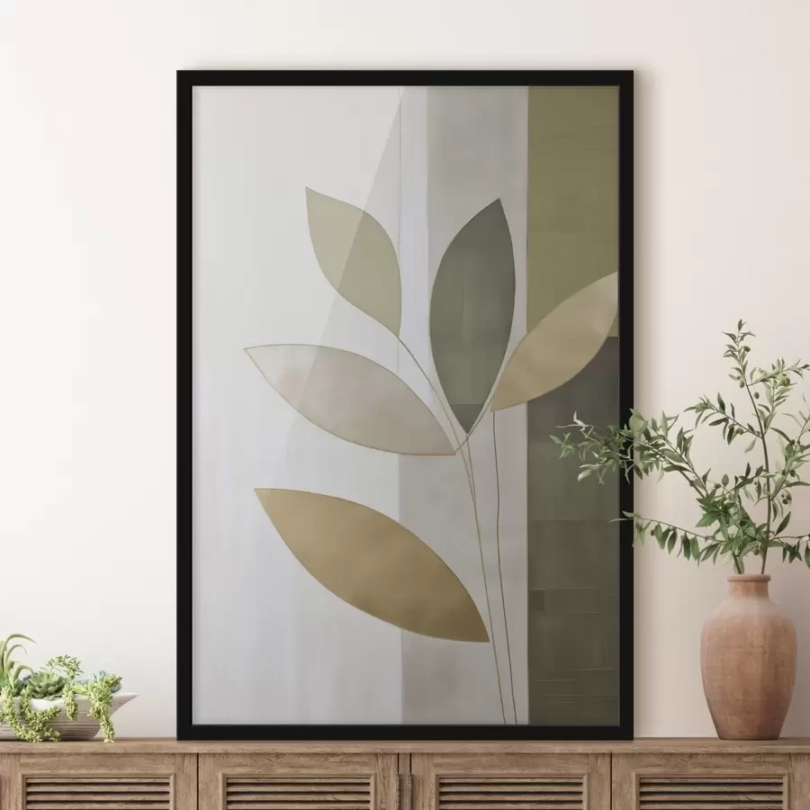 murales de pared Abstracción con hojas f47713
