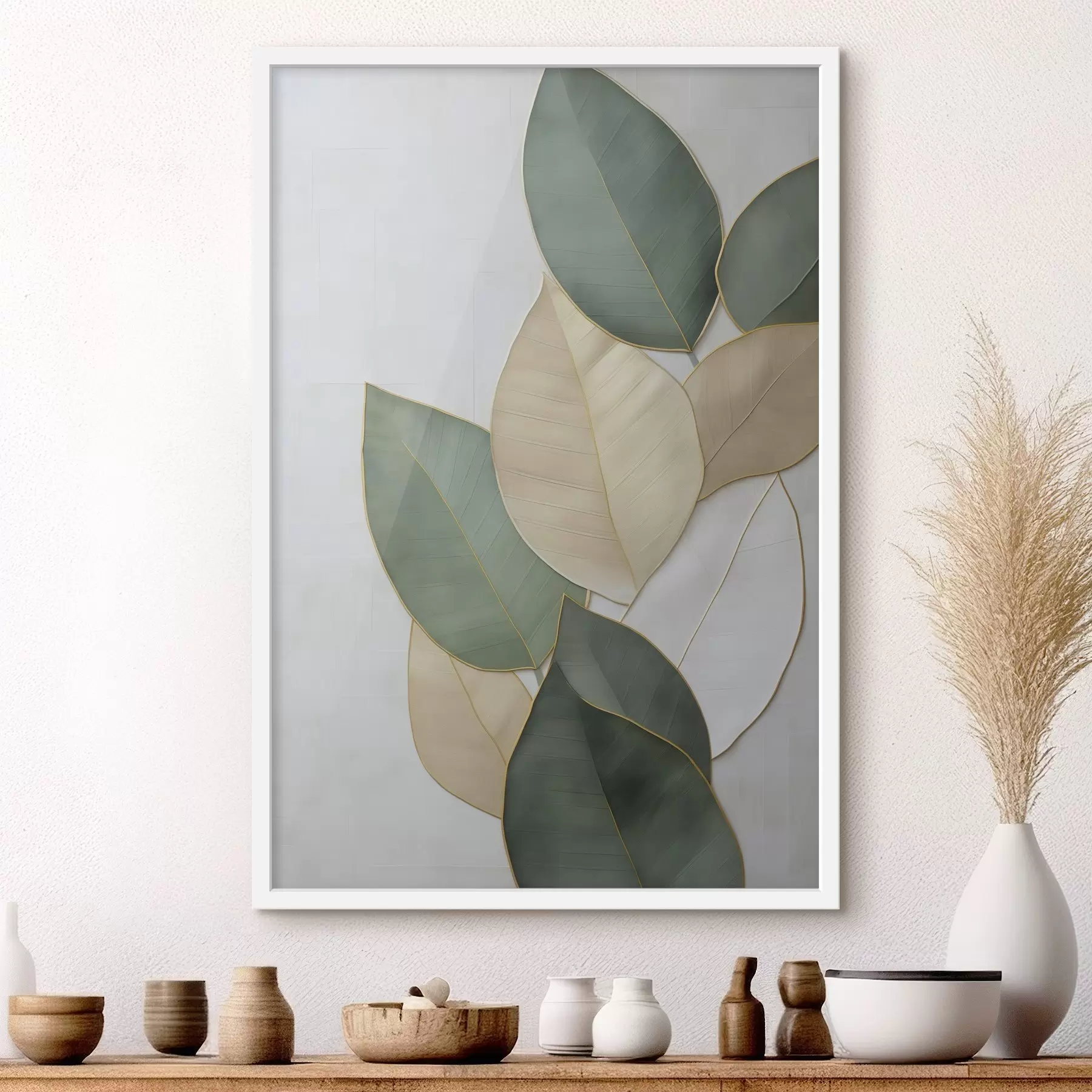 murales de pared Hojas abstractas f47717