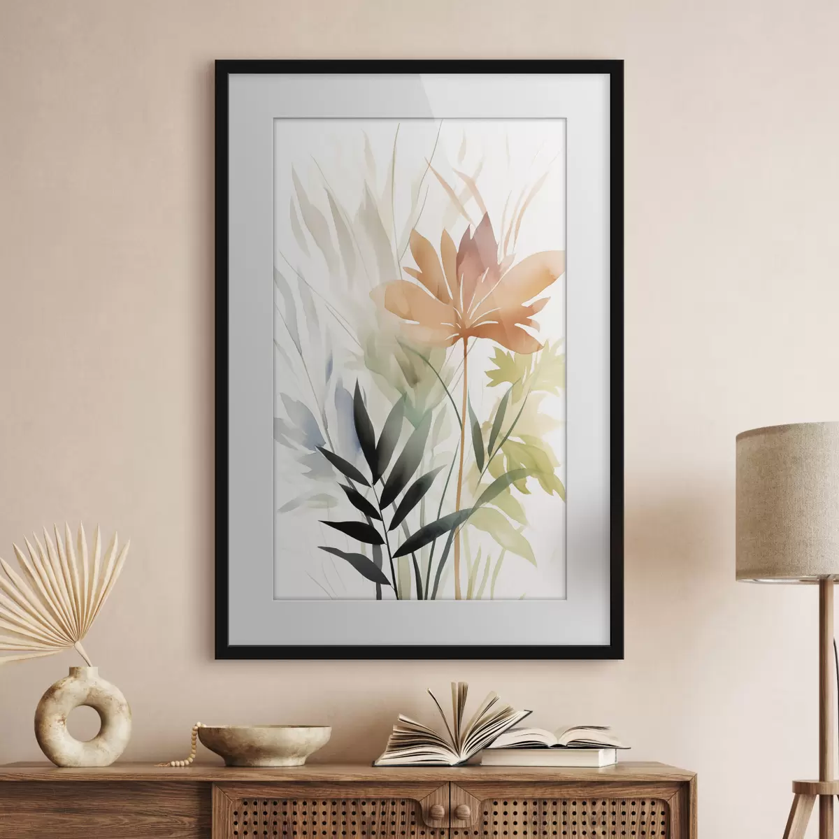 Poster Plantas imitación acuarela f47726