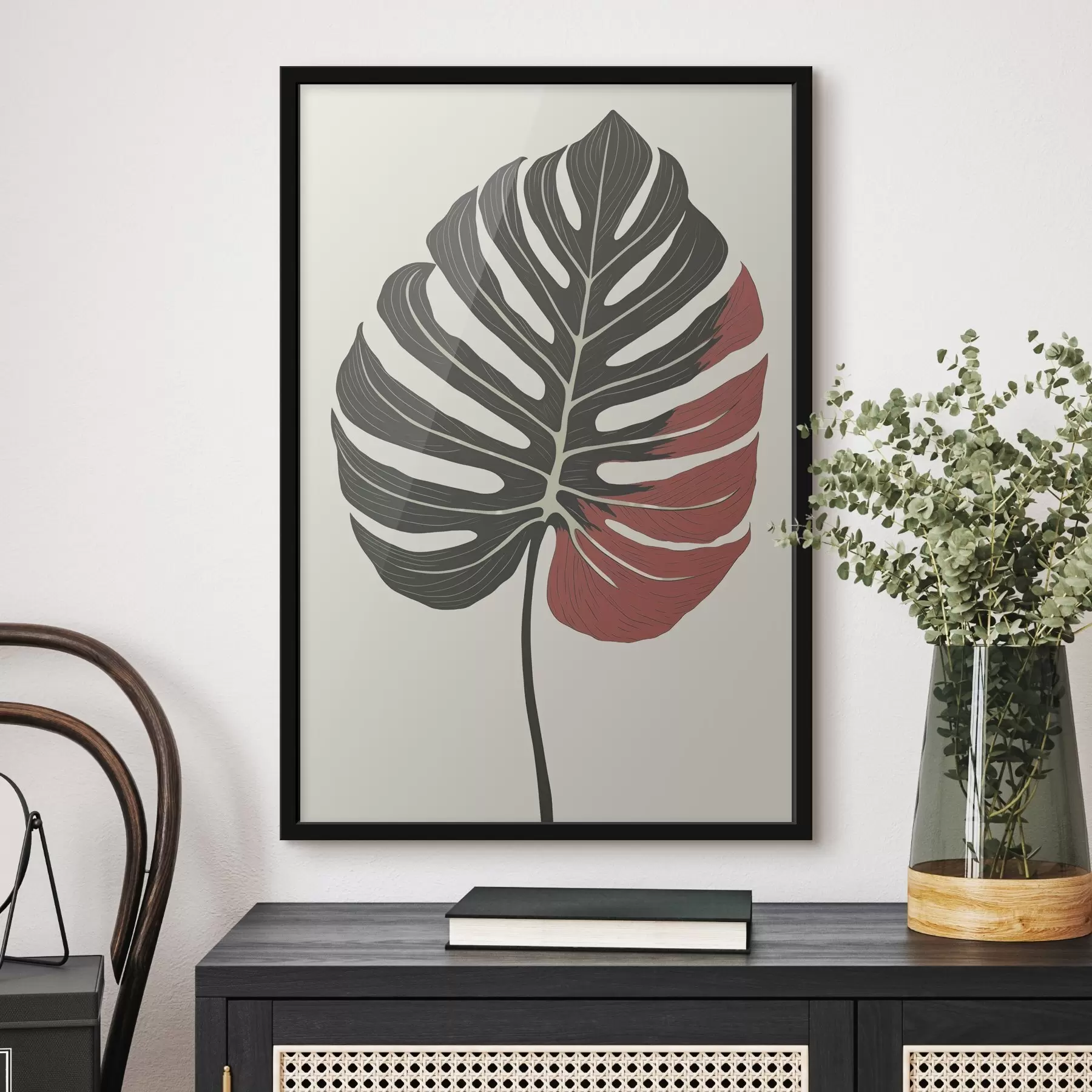 murales de pared hoja tropical f47727