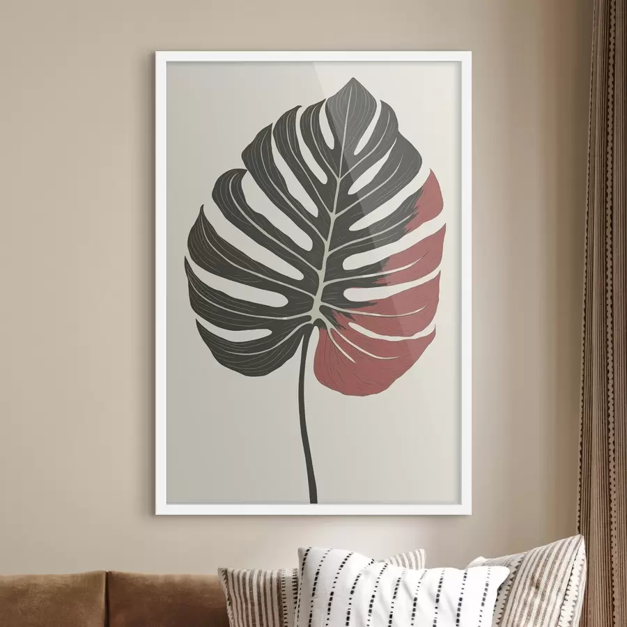 murales de pared hoja tropical f47727