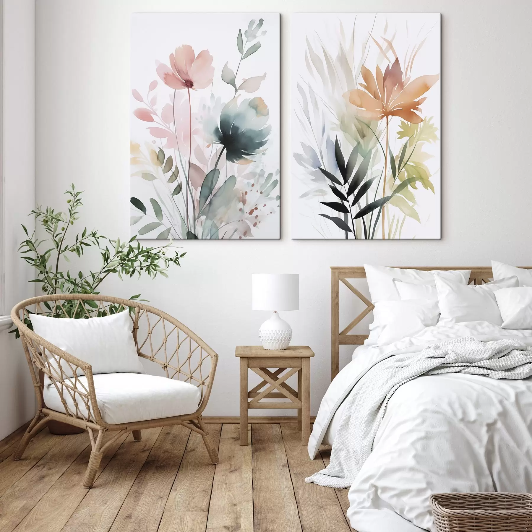 murales de pared Acuarela imitación vegetación m01297