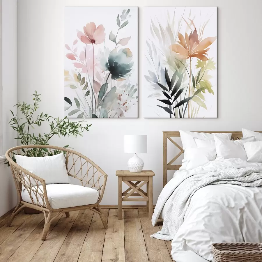 murales de pared Acuarela imitación vegetación m01297