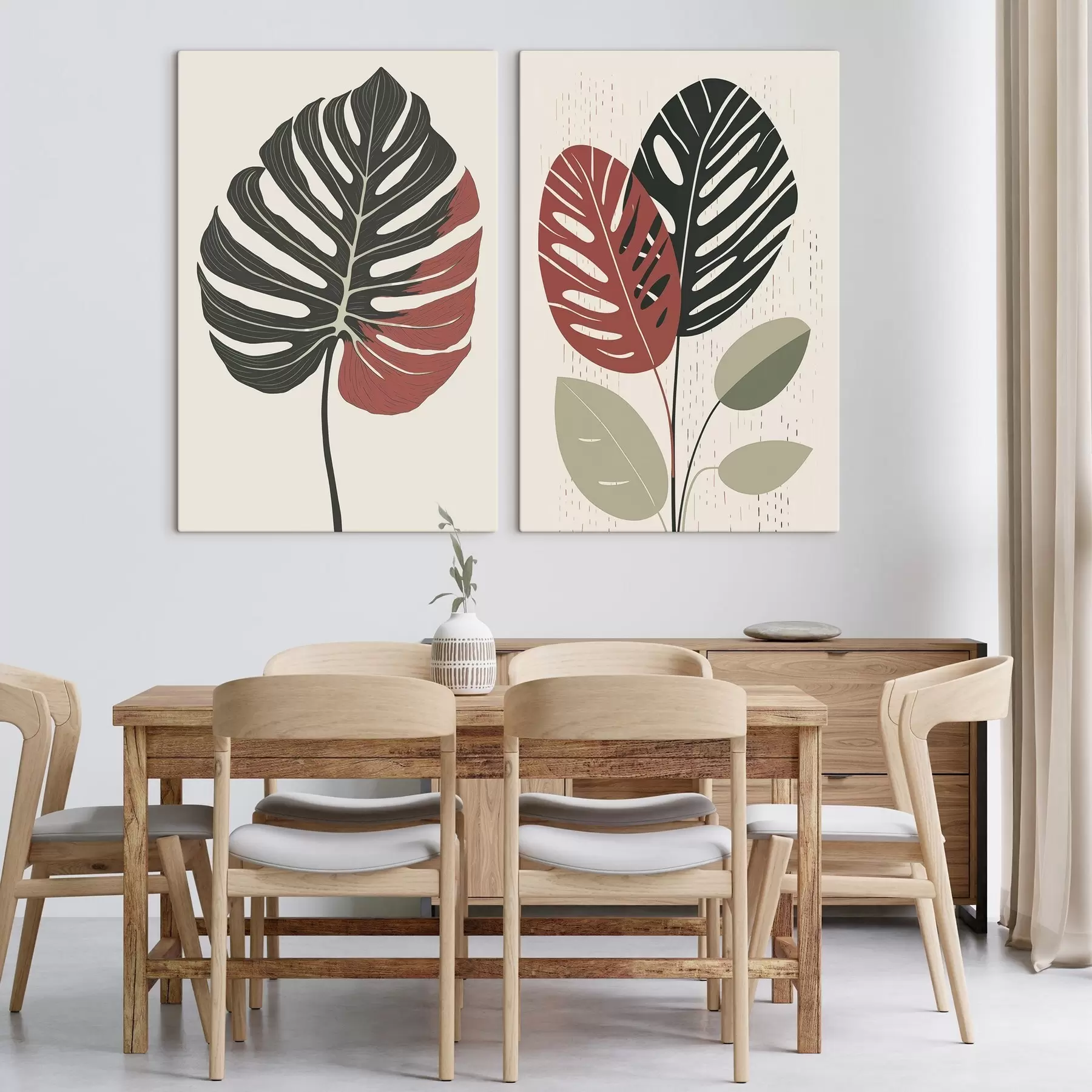 murales de pared Hojas tropicales m01298