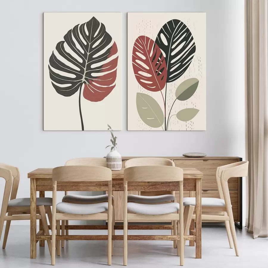 murales de pared Hojas tropicales m01298