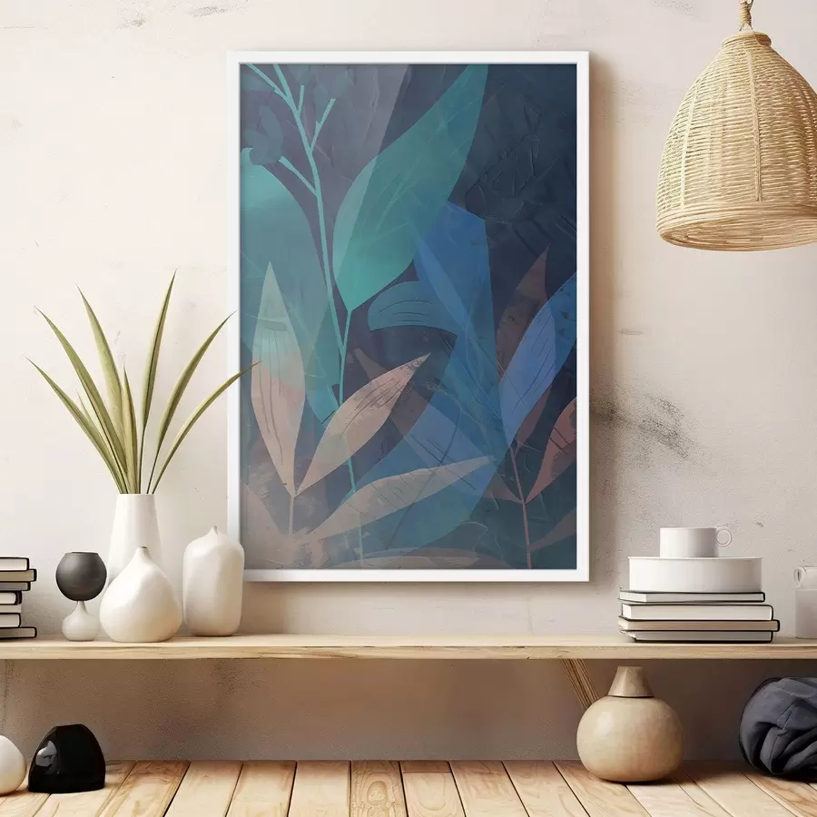 murales de pared Ramitas y hojas abstractas f47748