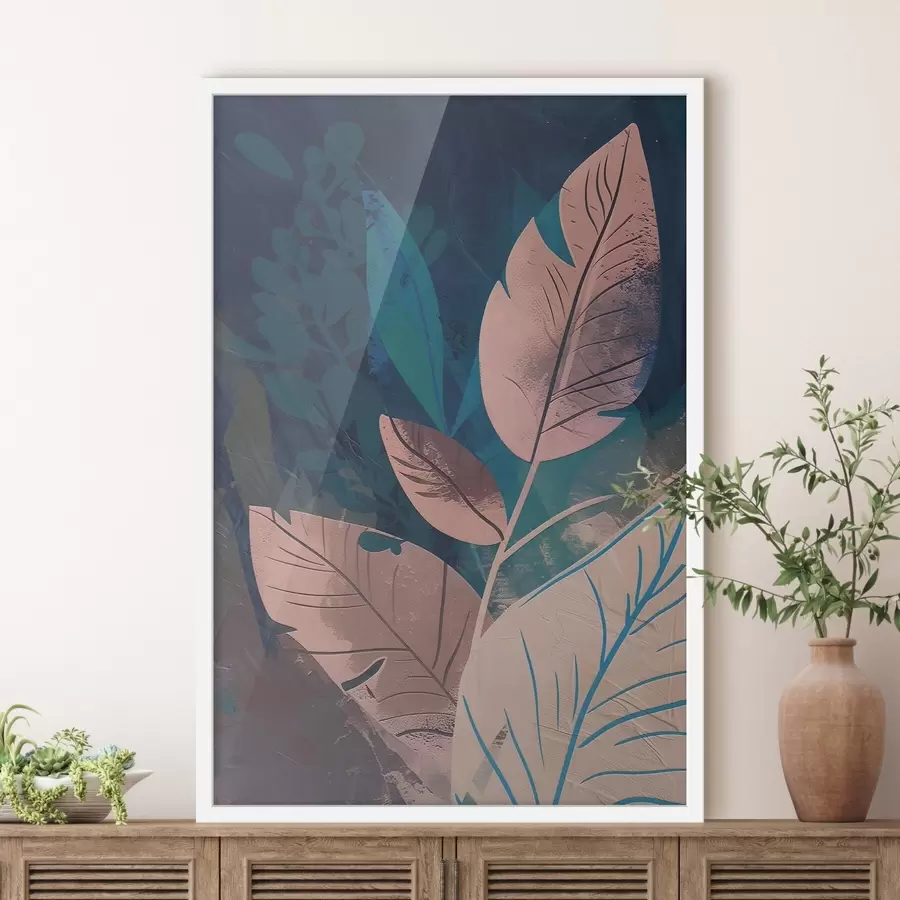 murales de pared Ramitas y hojas, abstracción f47749