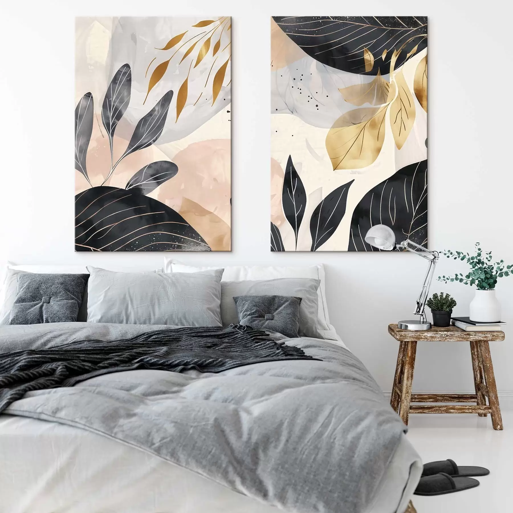 murales de pared Ramitas y hojas abstractas m01300