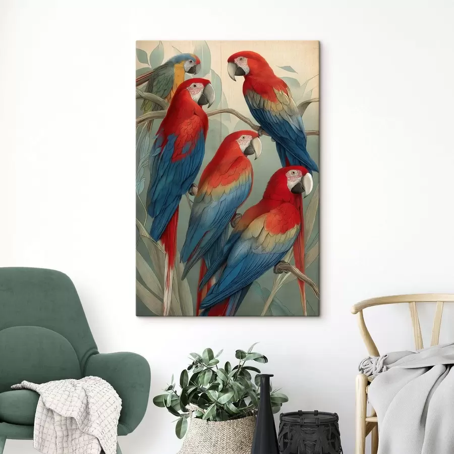 murales de pared Loros antiguos s47729