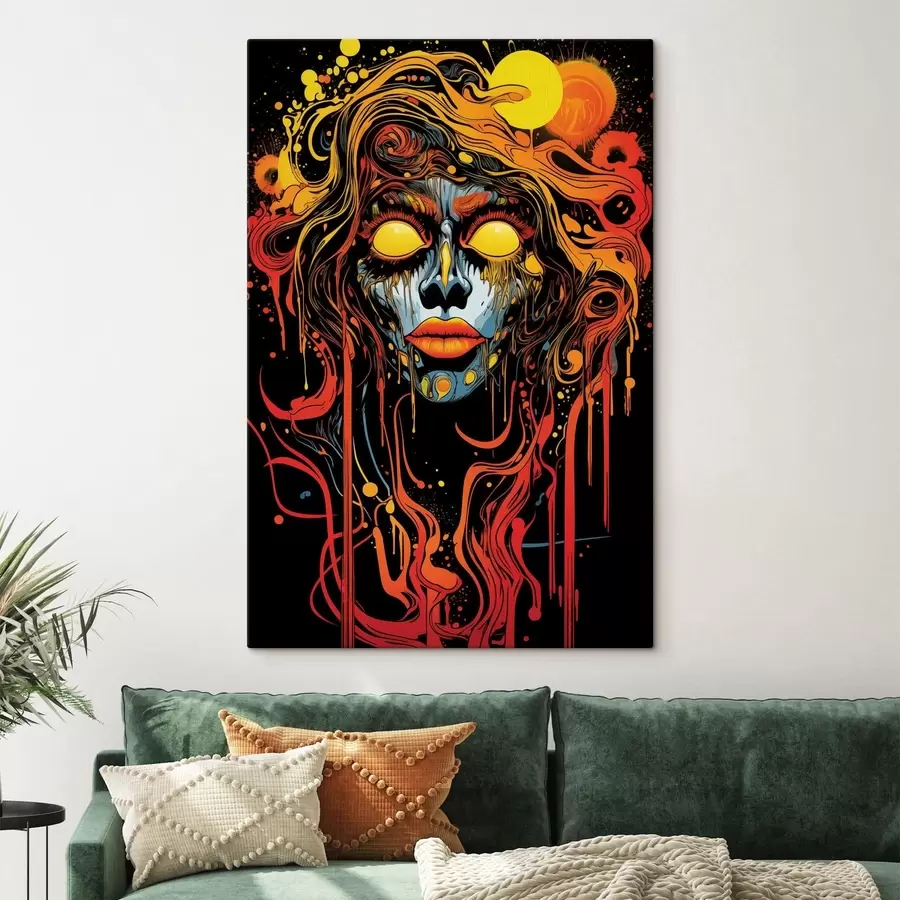 murales de pared Retrato abstracto luminoso s47738