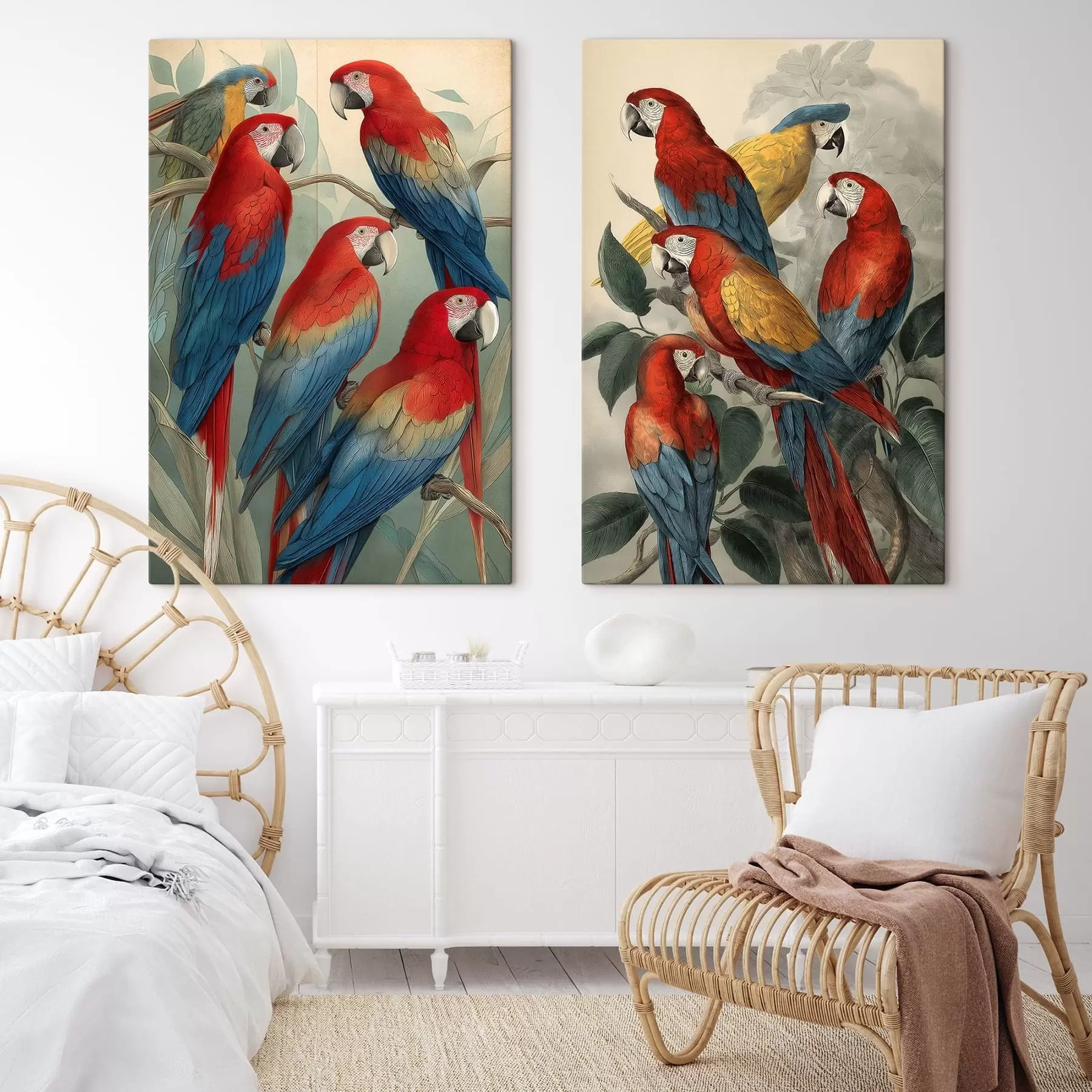 murales de pared Loros antiguos m01302