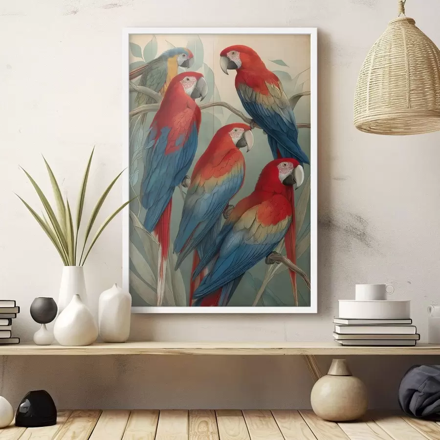 murales de pared Loros antiguos f47729