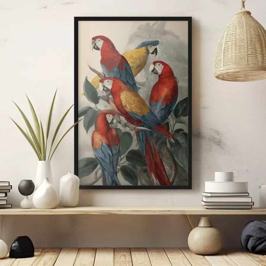 murales de pared Loros antiguos f47730