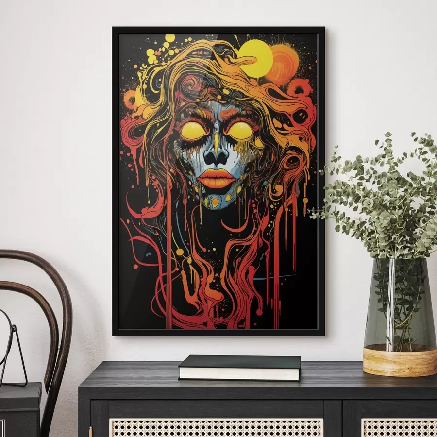 murales de pared Retrato abstracto luminoso f47738