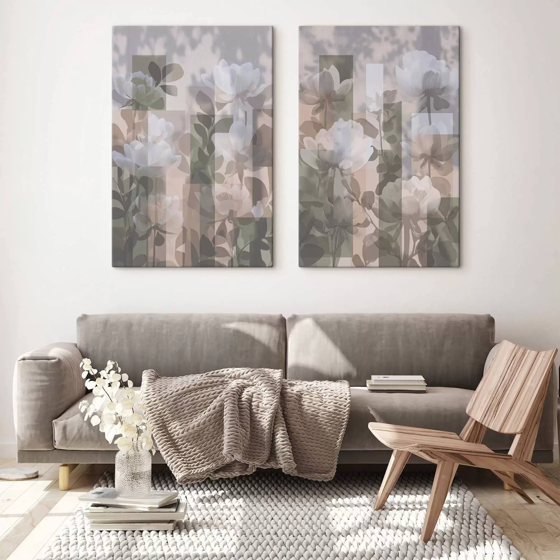 murales de pared Abstracción con flores m01268