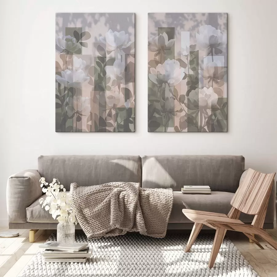 murales de pared Abstracción con flores m01268