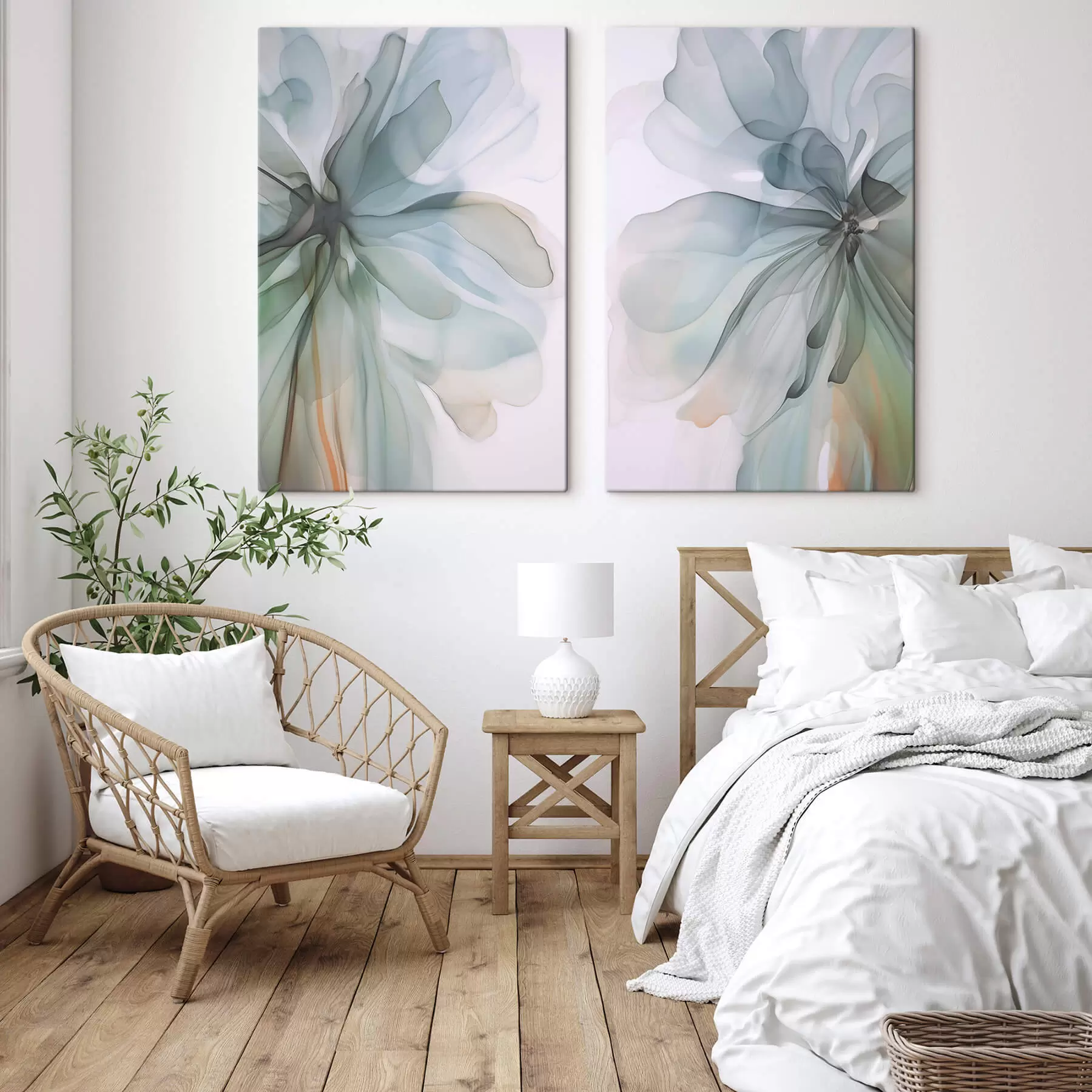 murales de pared Flor abstracta delicada m01273