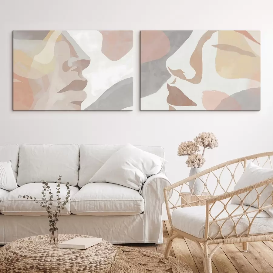 murales de pared Rostros abstractos minimalistas m01275