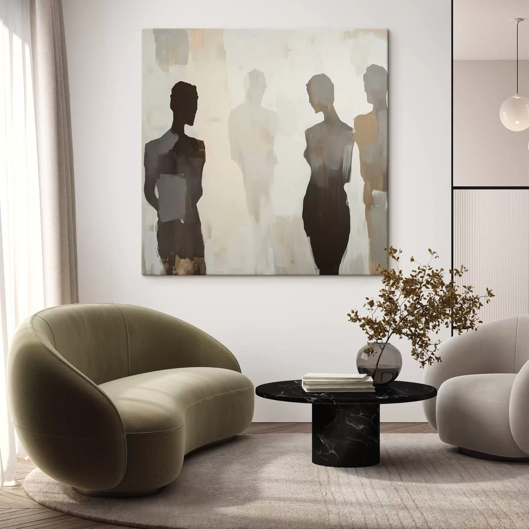 murales de pared siluetas abstractas s47778