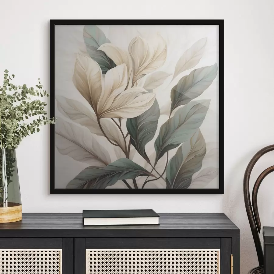 murales de pared Flores con hojas f47668