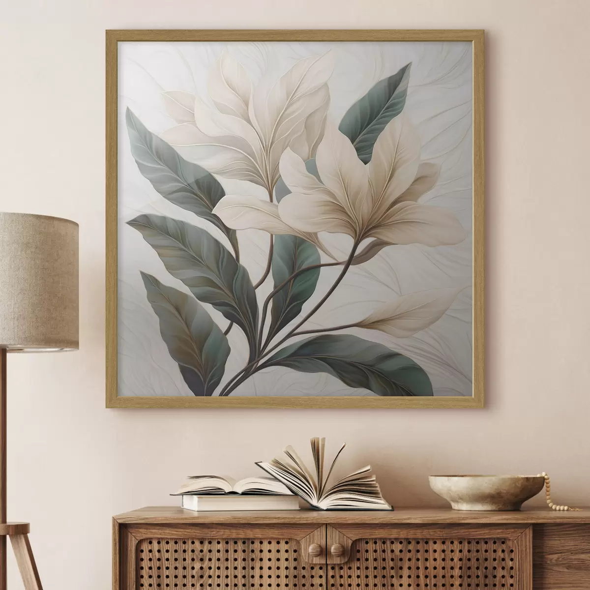 Poster Flores con hojas f47669