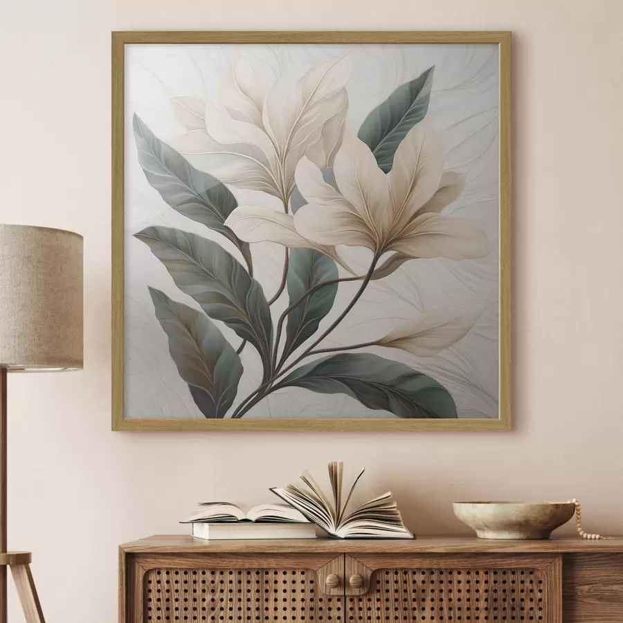 murales de pared Flores con hojas f47669