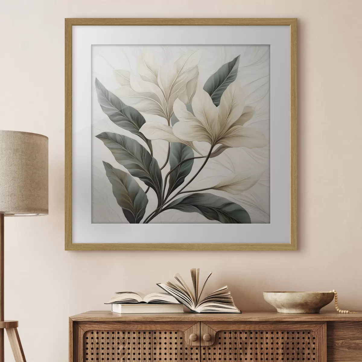 Poster Flores con hojas f47669