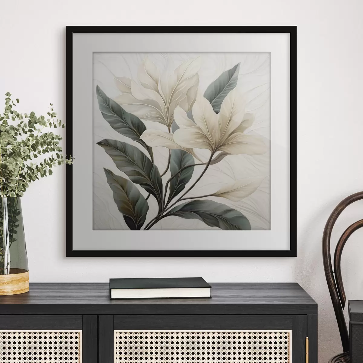 Poster Flores con hojas f47669