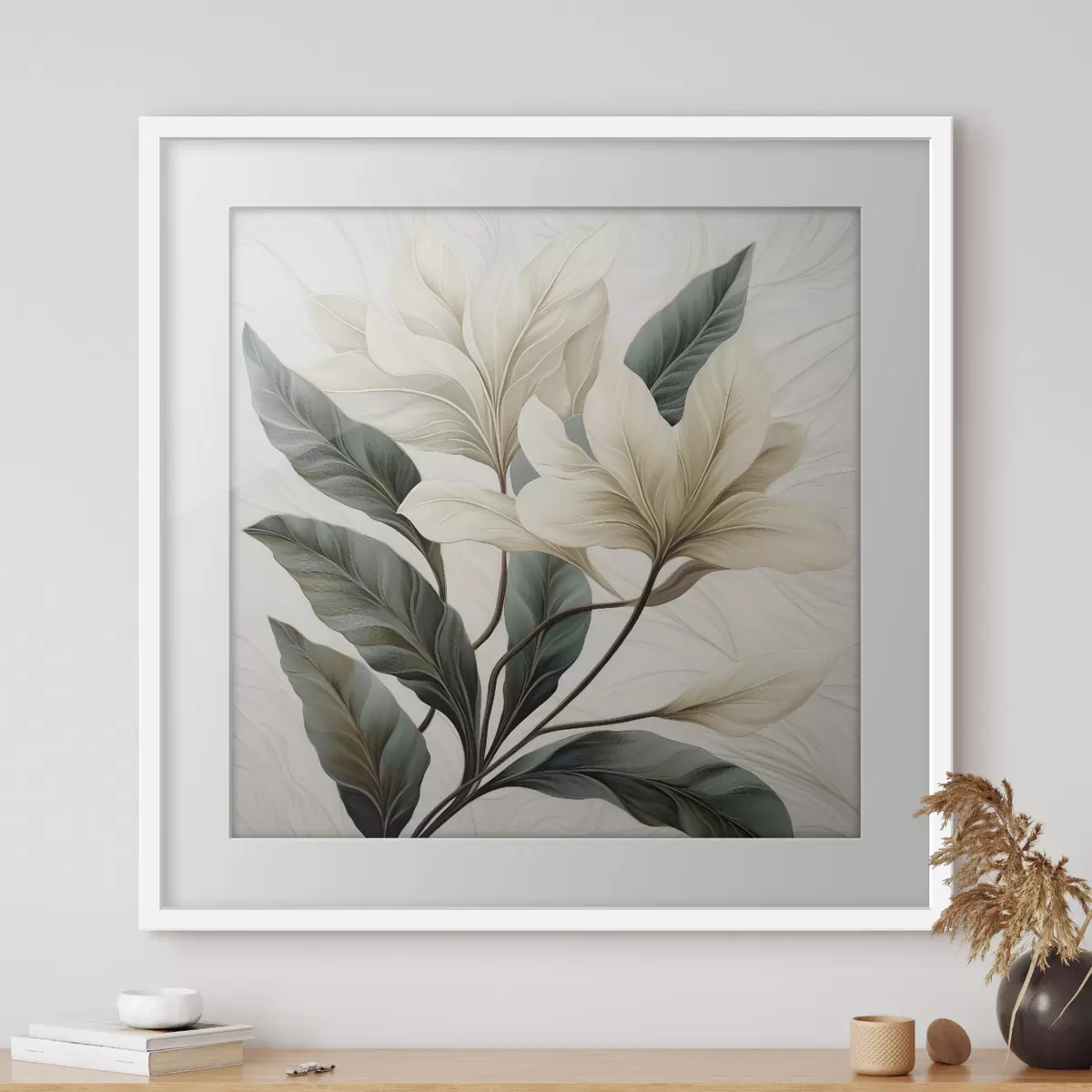 Poster Flores con hojas f47669