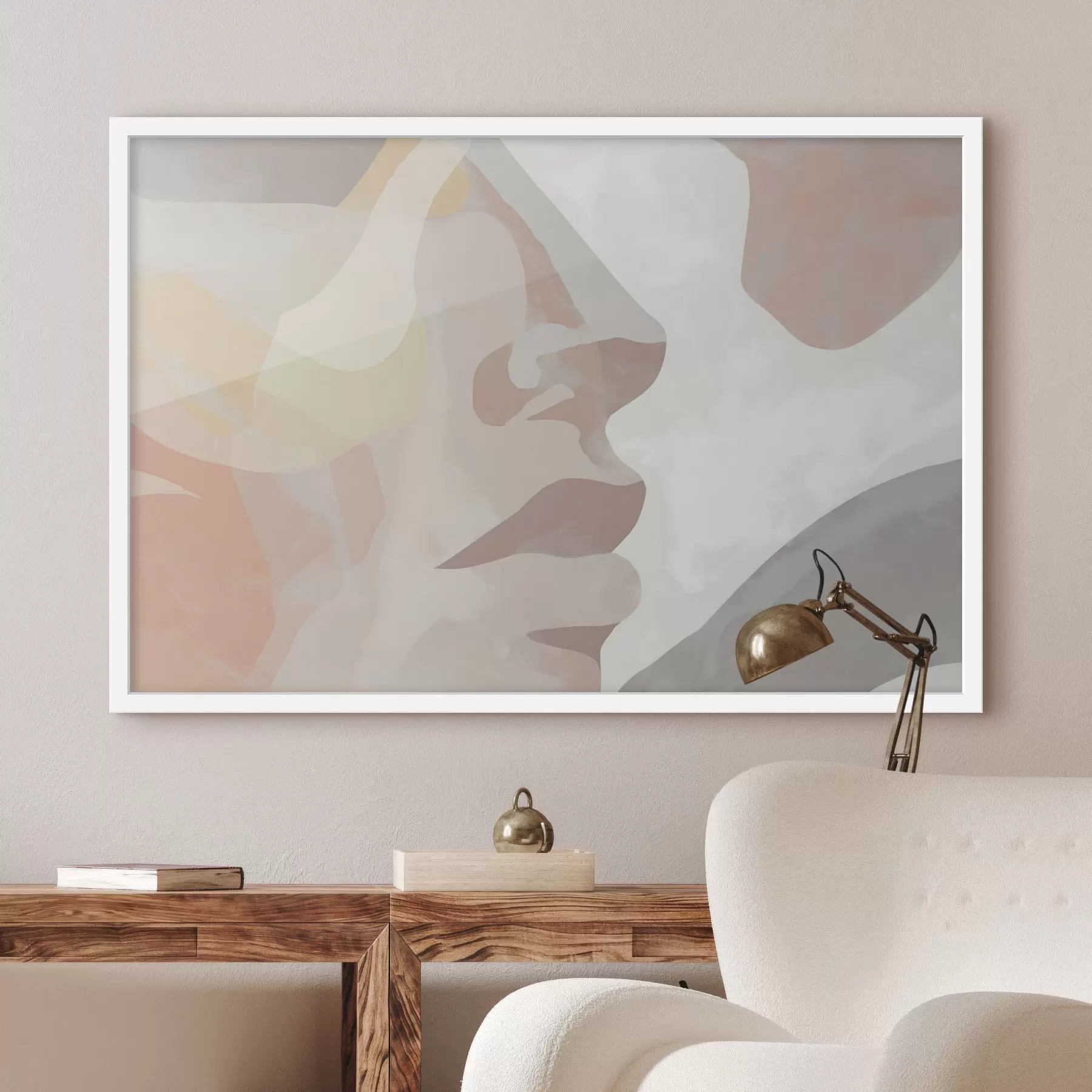 murales de pared Rostro abstracto minimalista f47774