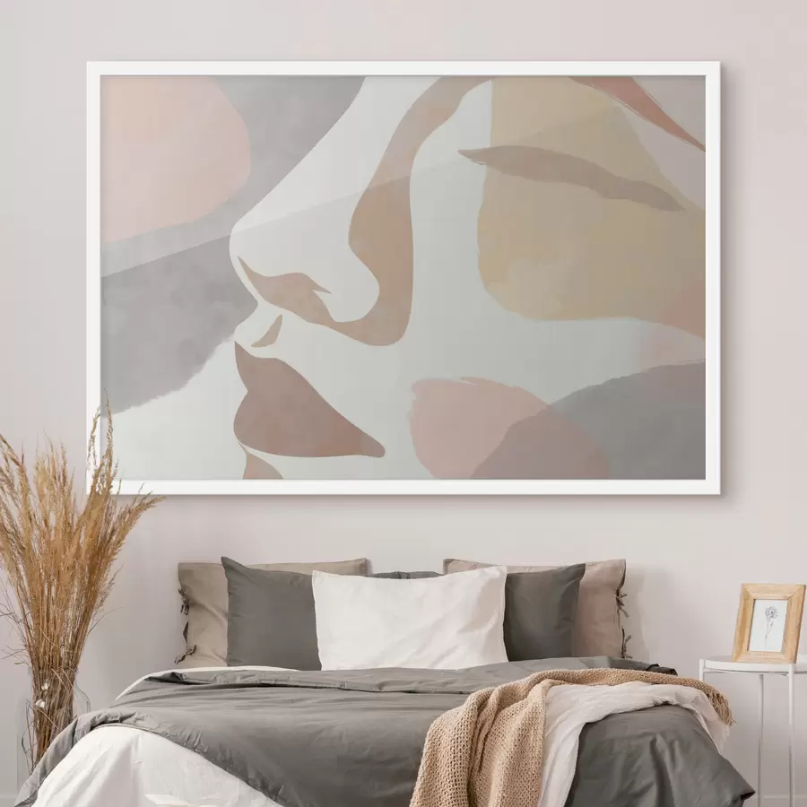 murales de pared Rostro abstracto minimalista f47777