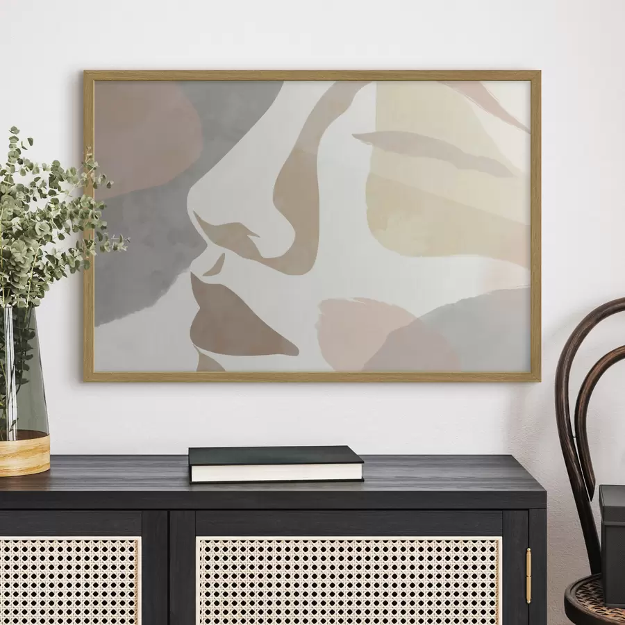 murales de pared Rostro abstracto minimalista f47777