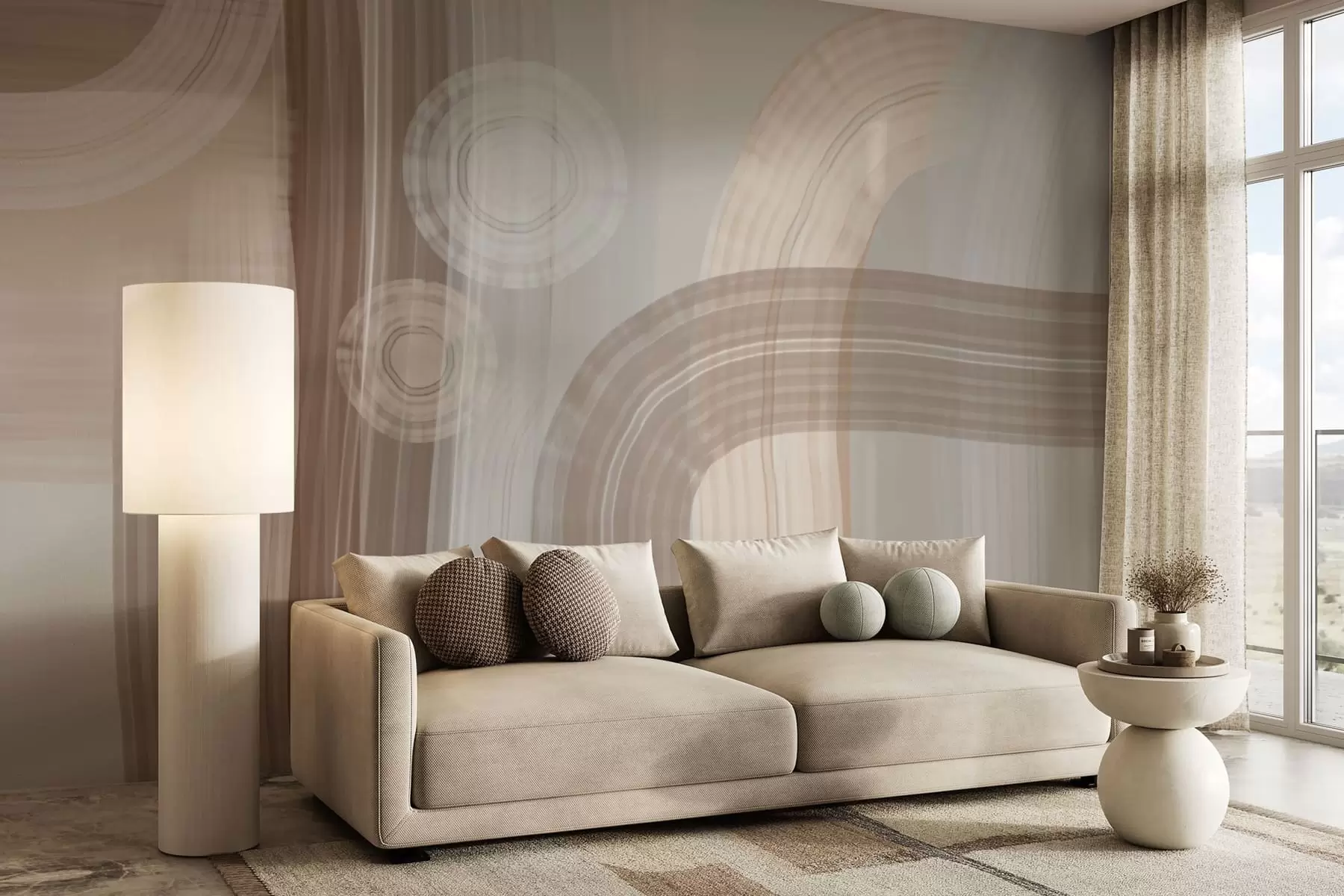 murales de pared abstracción moderna pinceladas amplias w04876