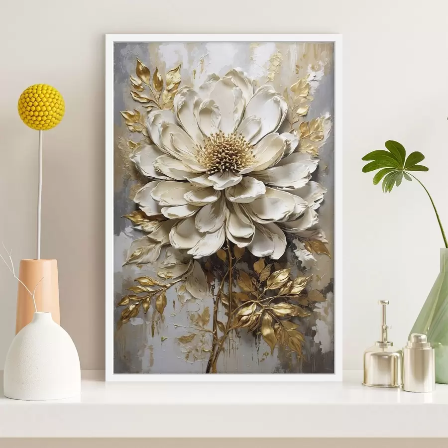 murales de pared Flor ligera con textura f47271