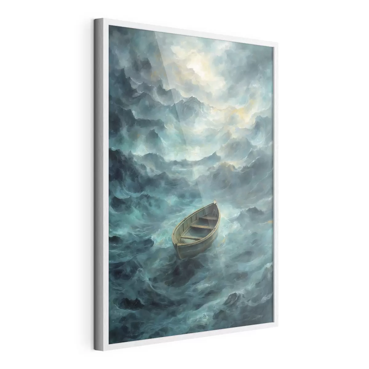 Poster Barco sobre las olas en un mar tempestuoso f47272