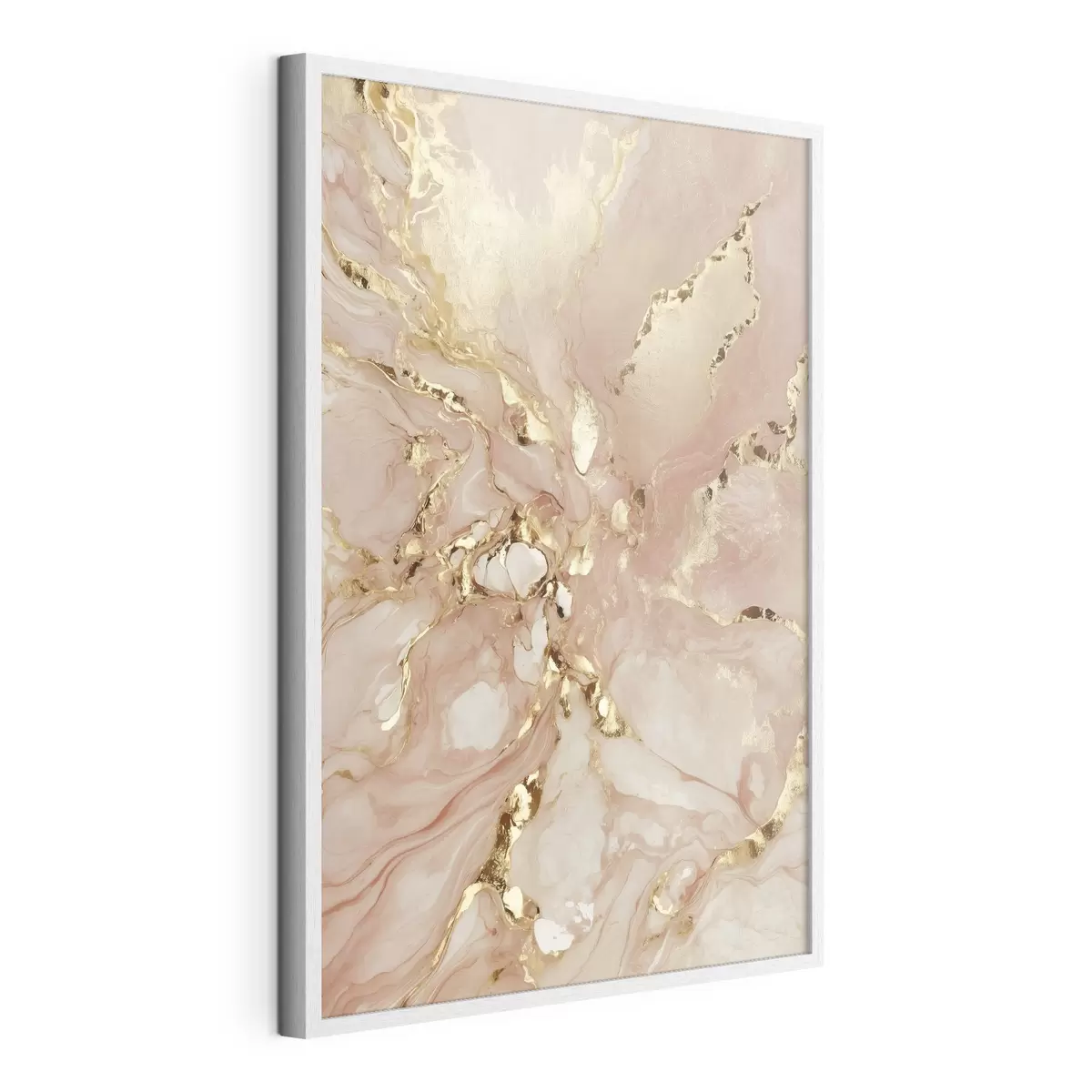 Poster Patrones abstractos en rosa y blanco con detalles decorativos. f47273