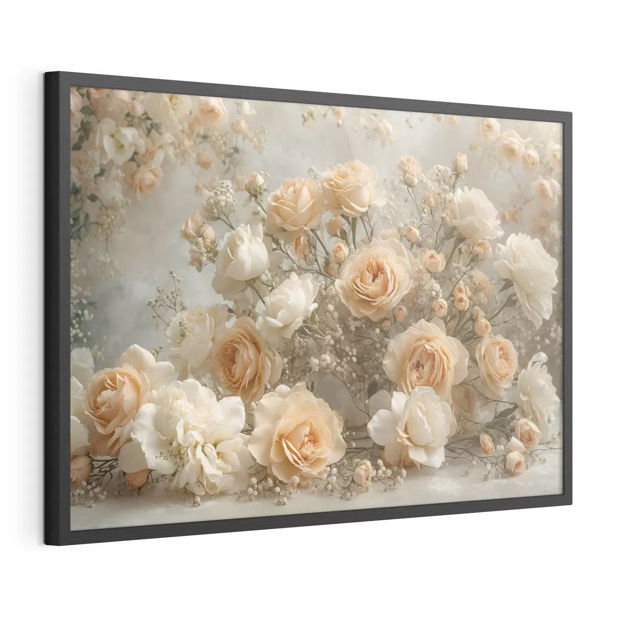 Poster Delicadas rosas color crema en un arreglo grande f47279