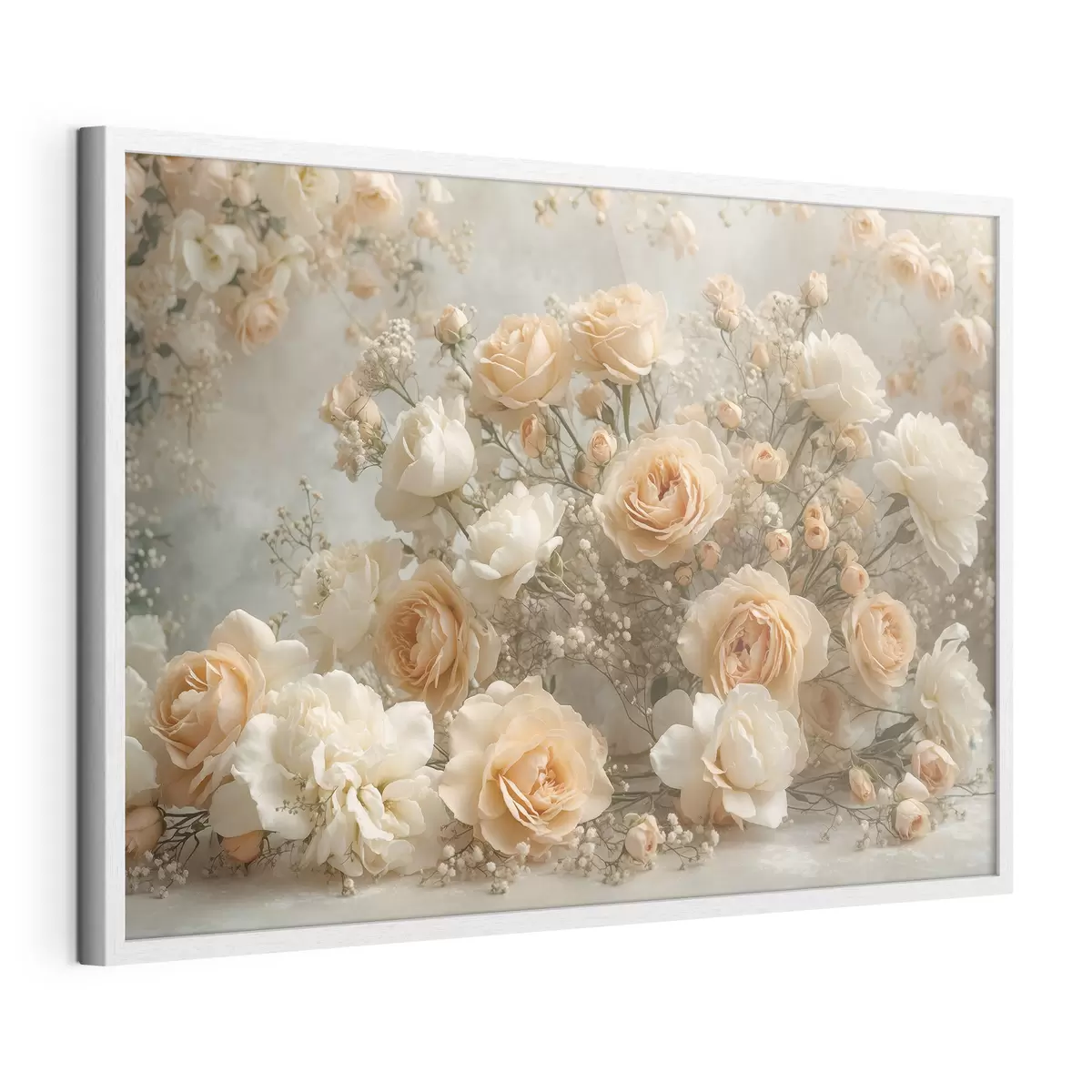 Poster Delicadas rosas color crema en un arreglo grande f47279